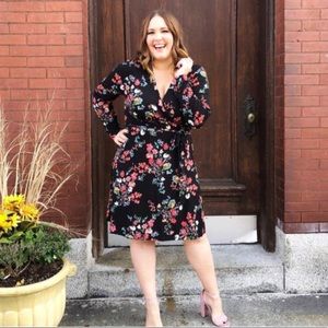 Loft plus size wrap dress